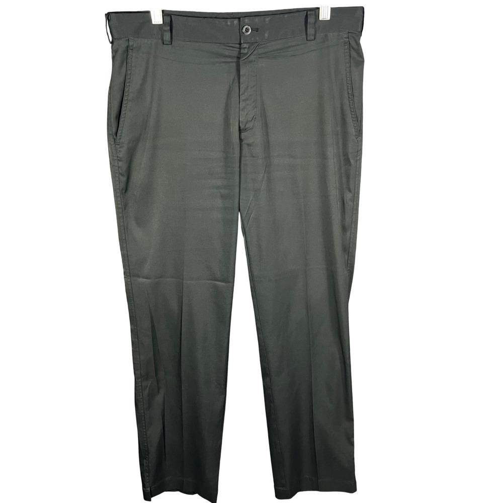 Nike Golf Pants Mens 33x32 Black Dri-FIT Flat Front Trousers 472532-010